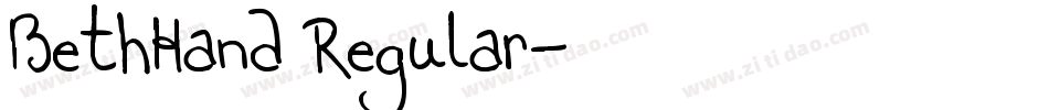 BethHand Regular字体转换